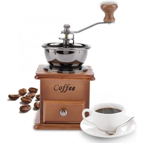 Molinillo Granos Café Manual Con Manivela Cajoncito Madera