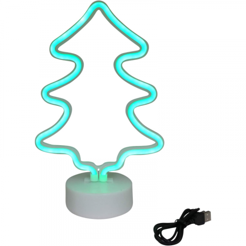 Lampara Led Arbol de Navidad Luz Verde de mesa 26cm