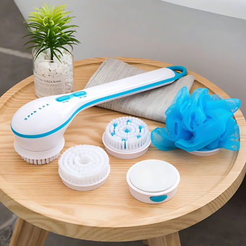 Cepillo electrico para baño con accesorios exfoliante