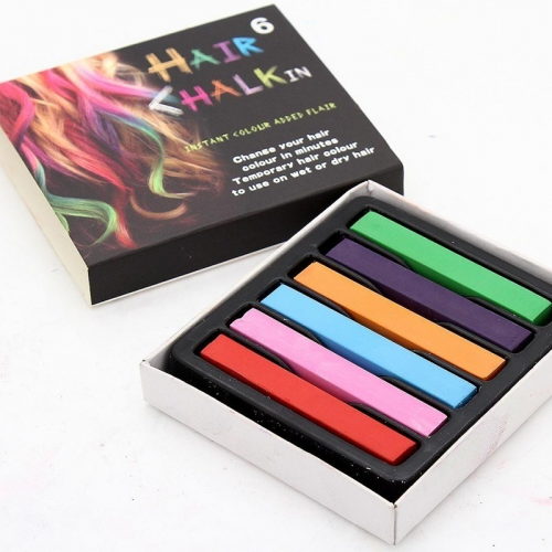 Tizas De 6 Colores Para Teñir Pintar Pelo Hair Chalk