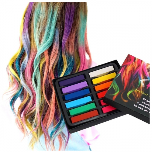 Tizas De 12 Colores Para Teñir Pintar Pelo Hair Chalk