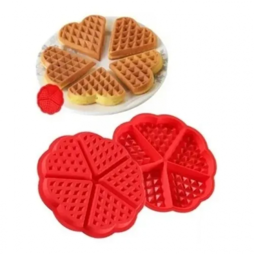 Molde De Silicona Corazón Wafflera Waffle Ideal Repostería