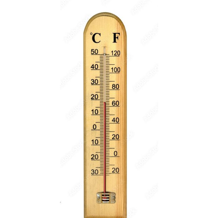 termómetro ambiental de madera
