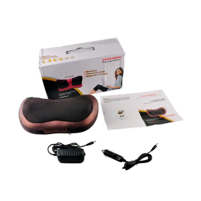 Almohada Masajeador Cuello Cervical 12v 220v Auto Casa