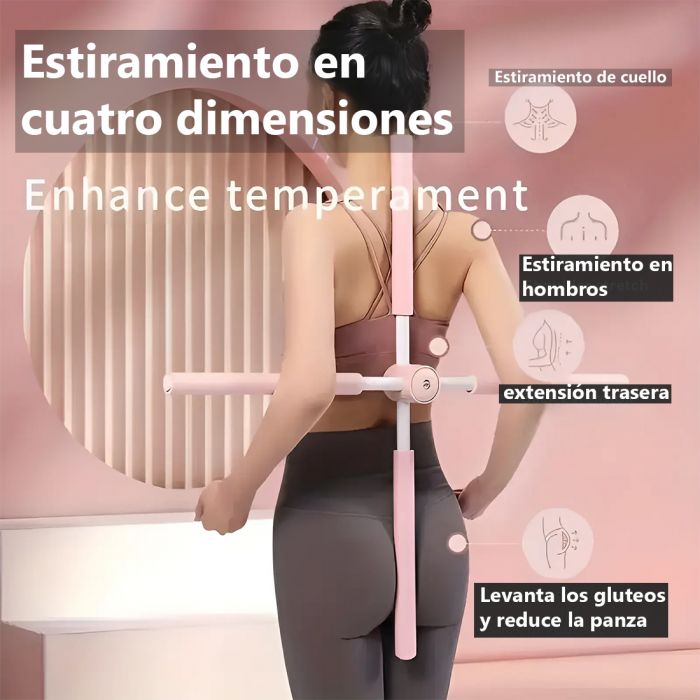 Barra De Pilates Palo Yoga Corrector De Postura Elongación