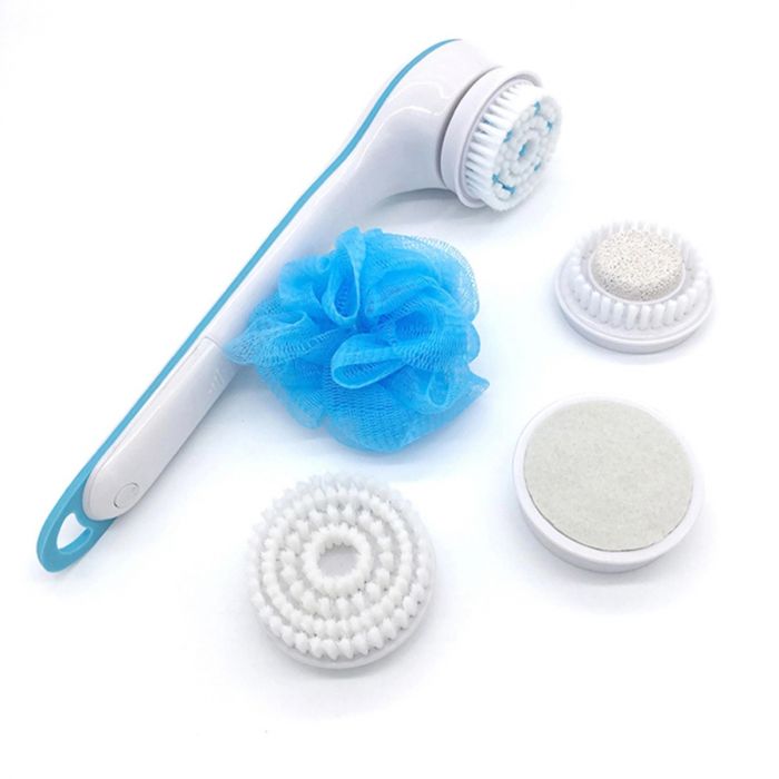 Cepillo electrico para baño con accesorios exfoliante